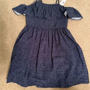 Designer Milly Minis tween 12 Navy Blue Off-Shoulder Dress